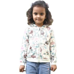 Blend Full Sleeve Hoodie Hooded Neck Sweatshirt For Boys/Girls|Winter Wear Hoodie Clothes For Kids|Cp (Animal Print)