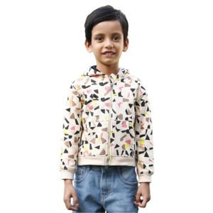 MATRIKAA Warm and Cozy Wool Blend Full Sleeve Hoodie Hooded Neck Sweatshirt for Boys/Girls | Winter Wear Hoodie Clothes for Kids | TP (Animal Print)