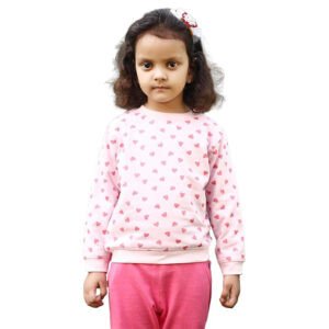 MATRIKAA Warm and Cozy Wool Blend Full Sleeve Sweatshirt and Pant Set For Girls | Winter Wear Clothes For Kids